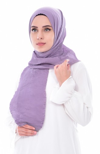 Pleated Chiffon Shawl 80024-23 Dark Lilac 23