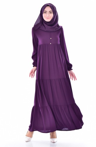 Ruched Dress 1025-03 Purple 1025-03