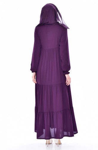 Ruched Dress 1025-03 Purple 1025-03