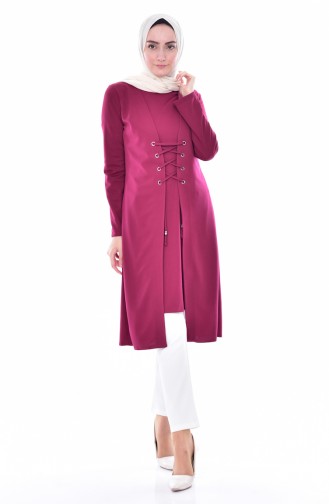 lace-up Team Looking Tunic 2000-09 Plum 2000-09