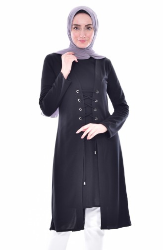 lace-up Team Looking Tunic 2000-06 Black` 2000-06