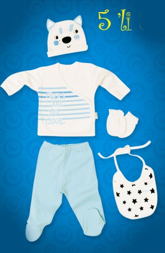 Blue Baby Bodysuit Set 5023-01