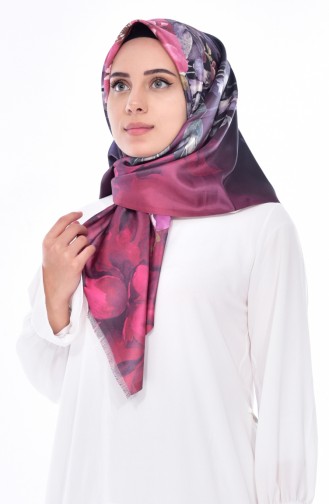 Patterned Taffeta Scarf 95186-07 Anthracite 07