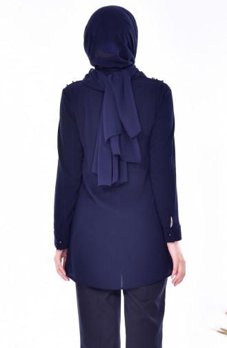 Navy Blue Blouse 4069-07