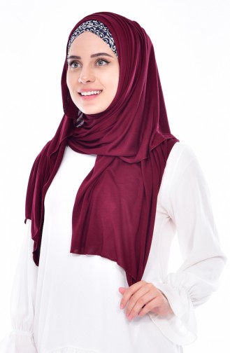 Sefamerve Sedef Combed Shawl-130 Dark Bordeaux 130