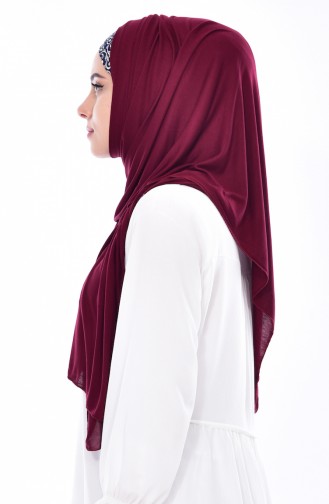 Sefamerve Sedef Combed Shawl-130 Dark Bordeaux 130