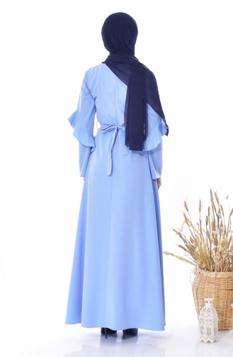 Baby Blue Hijab Dress 5124-04