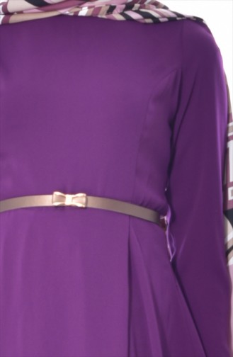 Belted Tunic Trousers Double Suit 0015-03 Plum 0015-03