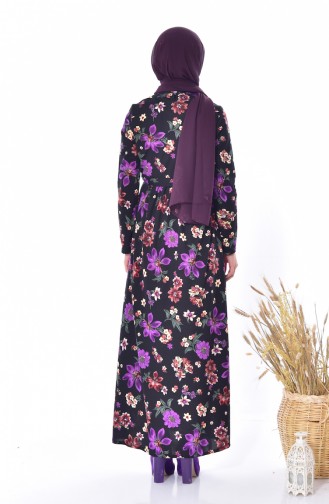 Purple Hijab Dress 1022-04