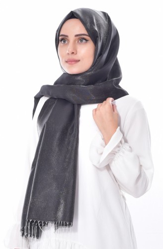 Armine Nergis Netz Schal mit Glitzer 1456-01 Anthrazit 1456-01