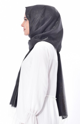 Armine Nergis Netz Schal mit Glitzer 1456-01 Anthrazit 1456-01