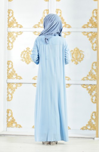 Baby Blue Hijab Dress 6097-03