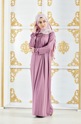 Dusty Rose Hijab Dress 6085-05