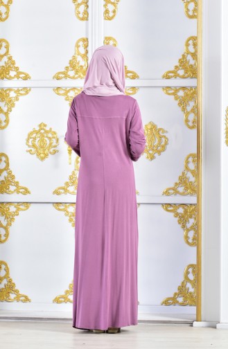 Dusty Rose Hijab Dress 6085-05