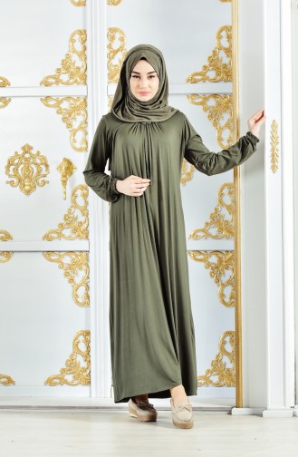 صفامروة فستان للصلاة والعمرة 6085-01 لون اخضر كاكي 6085-01