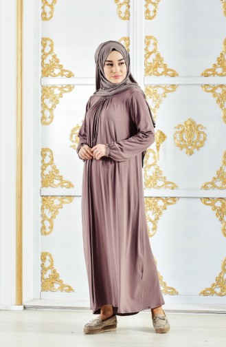 Dark Dusty Rose Hijab Dress 6085-08