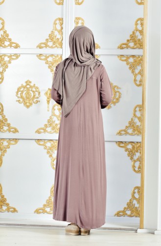 Dark Dusty Rose Hijab Dress 6085-08