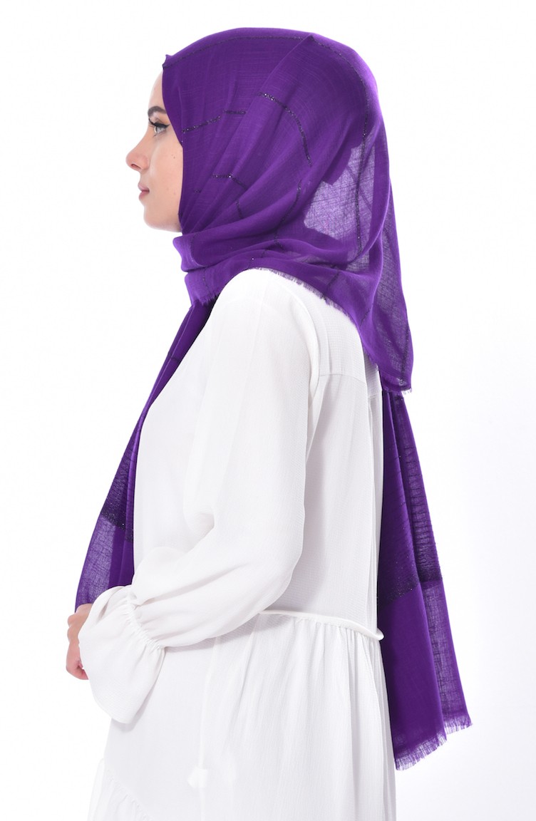 Sim Stripe Shawl 19040 07 Violet 07 Sefamerve