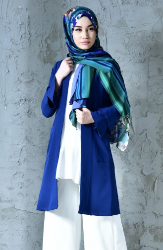 Veste avec Poches 4209-01 Bleu Roi 4209-01