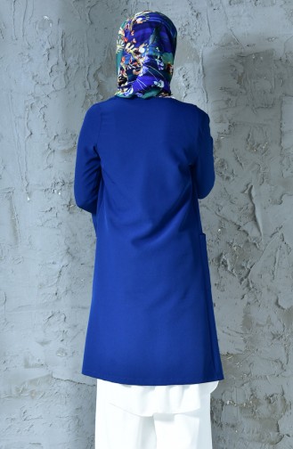 Veste avec Poches 4209-01 Bleu Roi 4209-01