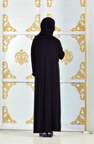 Black Hijab Dress 6085-02