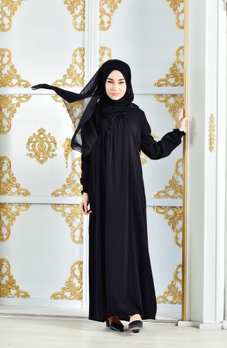 Black Hijab Dress 6097-01