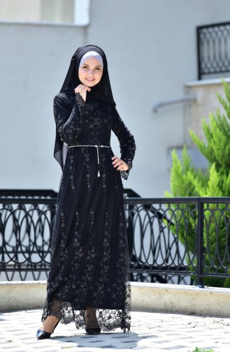 فستان أسود 0893-01