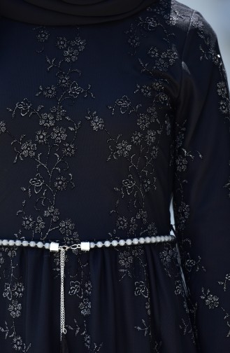 Silvery Tulle Dress 0893-01 Black 0893-01