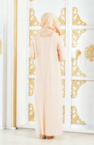 Salmon Hijab Dress 6097-04