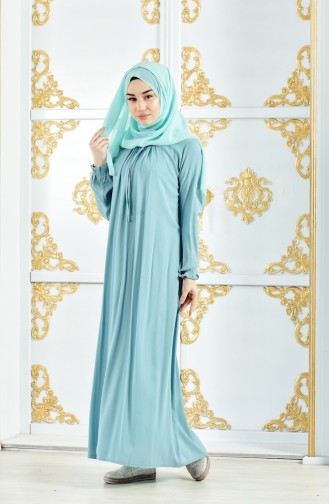 Sea Green Hijab Dress 6097-08