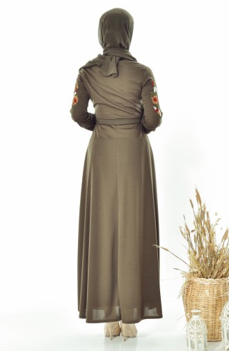 Khaki Hijab Dress 2021-01