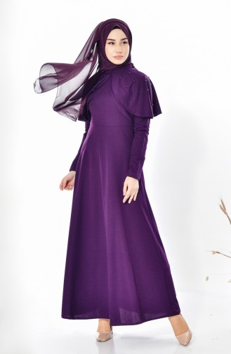 Purple Hijab Dress 0555-06