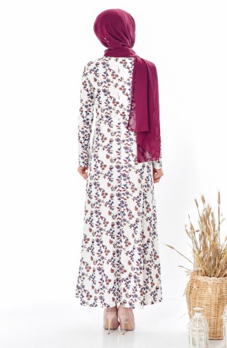 Saxe Hijab Dress 0581A-03