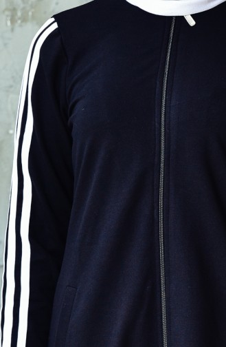 Fermuarlı Spor Kap 8208-07 Siyah
