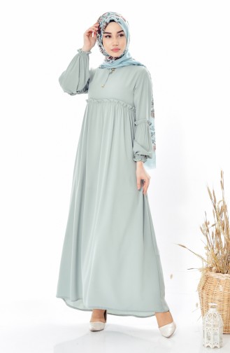 Robe Hijab Vert eau 7014-06
