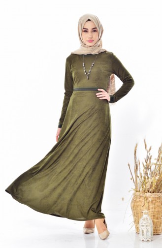 Necklace Dress 1865-01 Khaki 1865-01