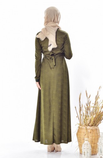 Kleid mit Halskette 1865-01 Khaki 1865-01