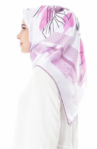 Sarar Patterned Shawl 1882-01 Lilac 1882-01