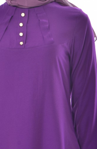 Buttons Tunic1172-03 Purple 1172-03