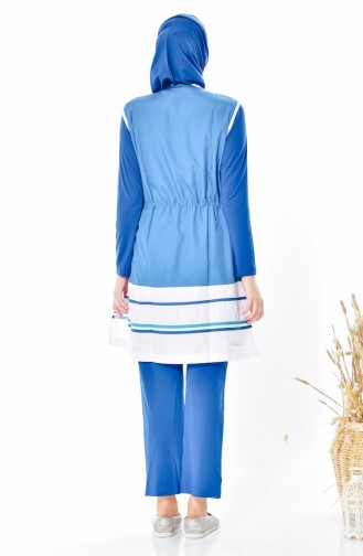 Oil Blue Swimsuit Hijab 1274-03