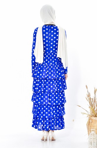 Saxe Hijab Dress 7017-04