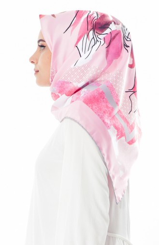 Sarar Patterned Shawl 1882-02 Candy pink 1882-02