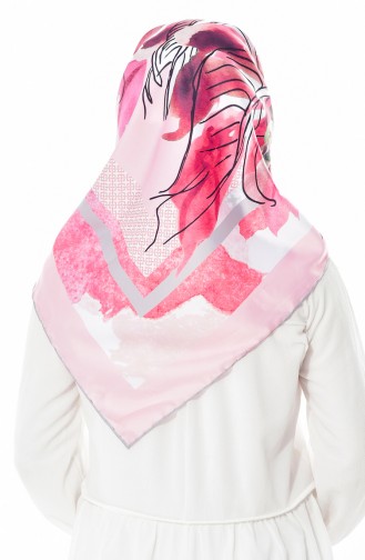 Sarar Patterned Shawl 1882-02 Candy pink 1882-02