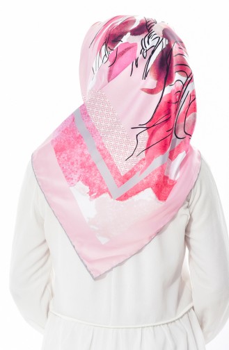 Sarar Patterned Shawl 1882-02 Candy pink 1882-02