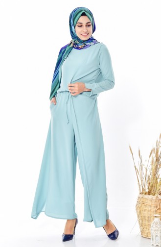 Pocketed Jumpsuit 1972-04 Almond Green 1972-04