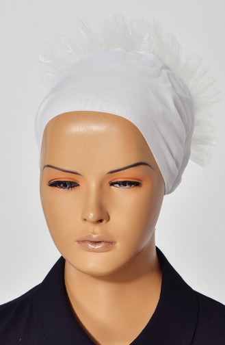 Bonnet a Froufrous Sans Couture 24531-01 Ecru 01