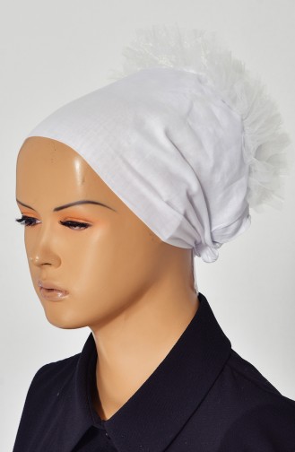 Bonnet a Froufrous Sans Couture 24531-01 Ecru 01