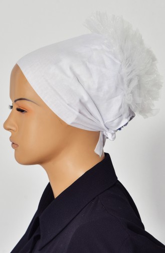 Bonnet a Froufrous Sans Couture 24531-01 Ecru 01