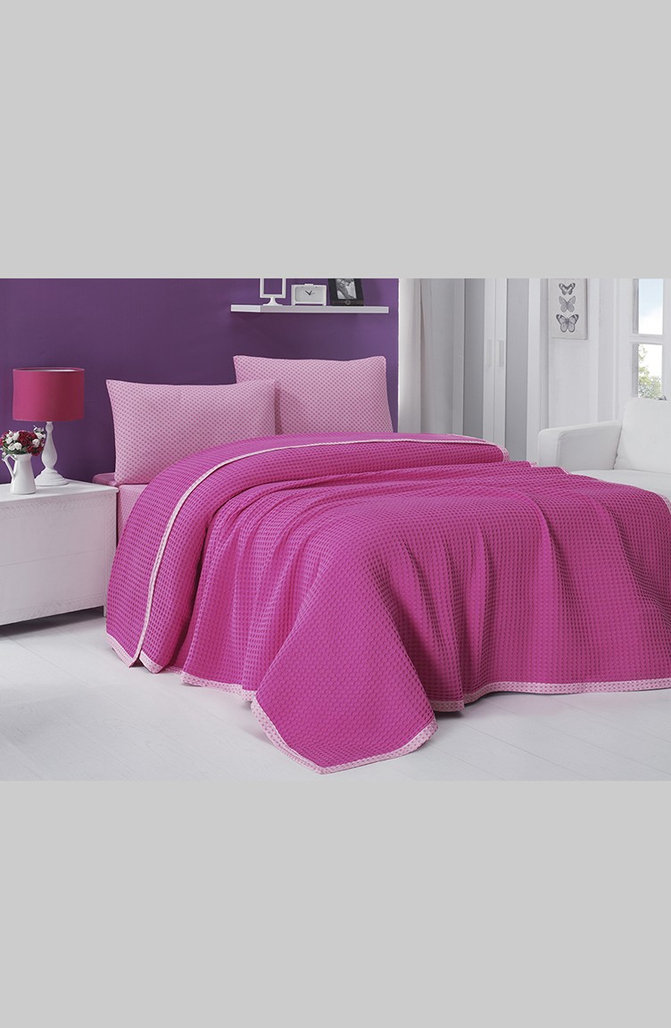 Cotton Double Duvet Cover Set 0002 04 Fuchsia 0002 04 Sefamerve