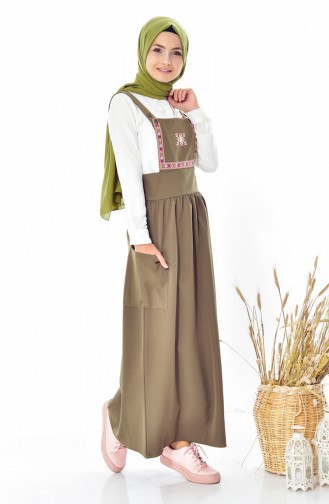 Bluse mit Westenkleid 2er Set 4096A-06 Khaki 4096A-06